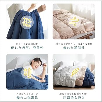 Amazon|ダウンケット 羽毛肌掛け布団 ダウン90% 洗えるダウンケット Amazon|ダウンケット 羽毛肌掛け布団 ダウン90% 洗えるダウンケット