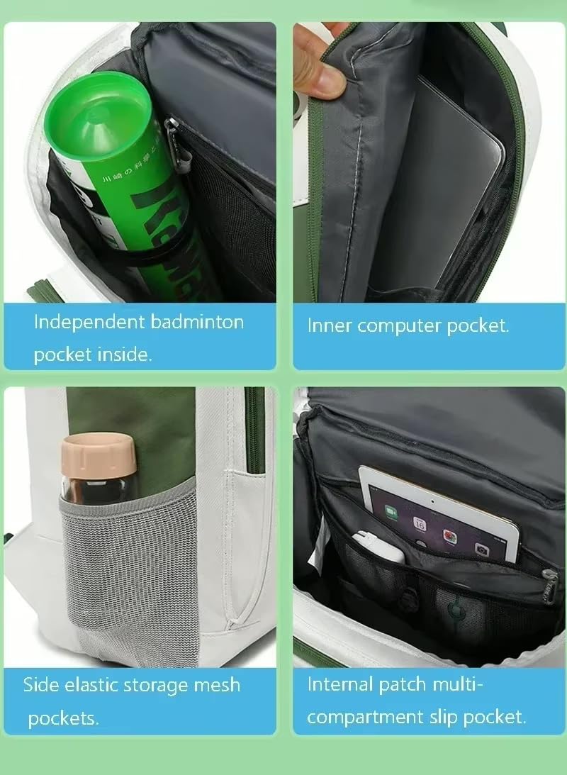 YONEX Zaino sportivo di alta qualità, grande capacità, borsa per racchette da badminton e tennis, scomparto separato per scarpe.