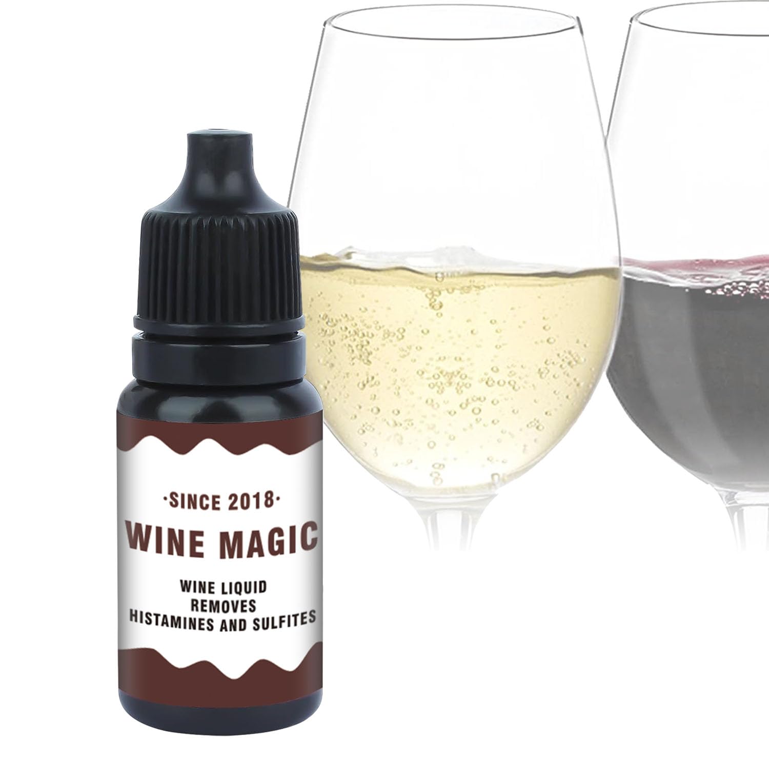 Wine Filter Drops Sulfite Purifier: Wine Filters For Histamines And Sulfite - No More Wine Headaches - Prevent Wine Sensitivities(Bottle of 1)