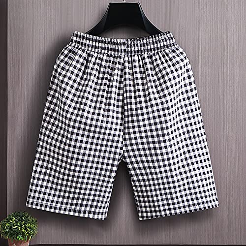 Short Athletic Shorts Men Japanese Plaid Shorts Men's Summer Korean Version Of Hip Hop Fried Street Men's Men Short Set Red #TOP3