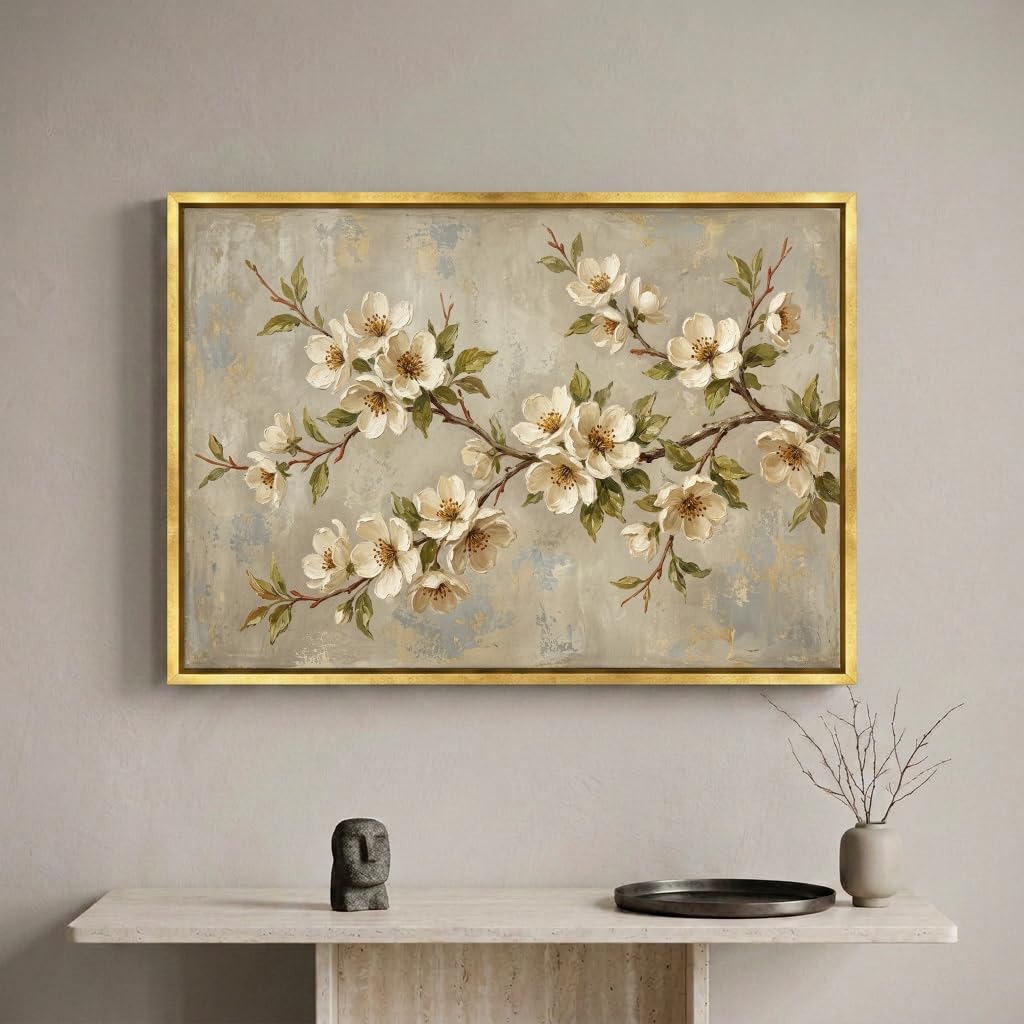 PAPER PLANE DESIGN 3D Textured Flower Painting Framed Canvas Wall Art |-image-28