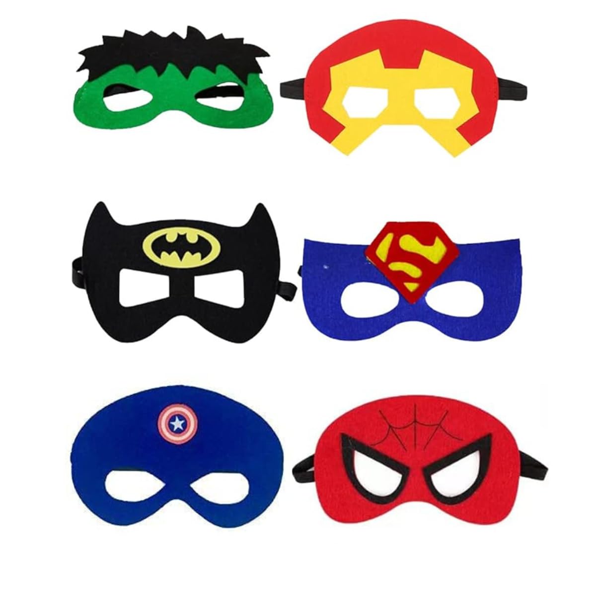 Wanna Party Action Hero Costume Masks for Kids | Pack of 6 Soft Foam Eye Masks | Dress-Up Cosplay Party Favors | Party Supplies for Boys & Girls | Colorful Pretend Play Set-image-30