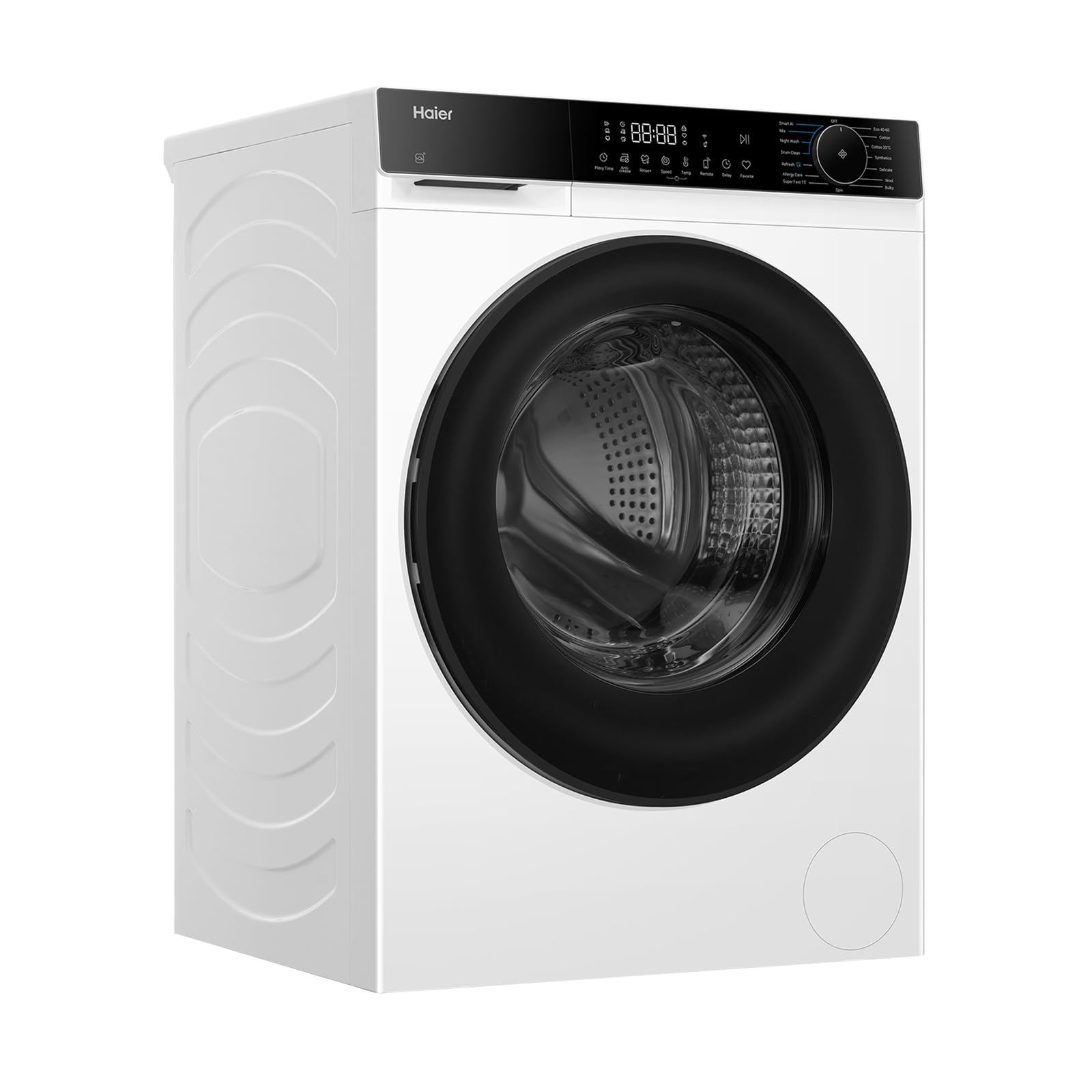 Haier X Serie 5 Lavatrice 12 Kg, Libera Installazione, Carica Frontale, Classe A-30%, 1400 Giri, Smart AI Cycle, Ciclo Refresh a Vapore, Wi-Fi con App hOn, 85x60x66 cm, Bianca – HW120-BP14357UIT