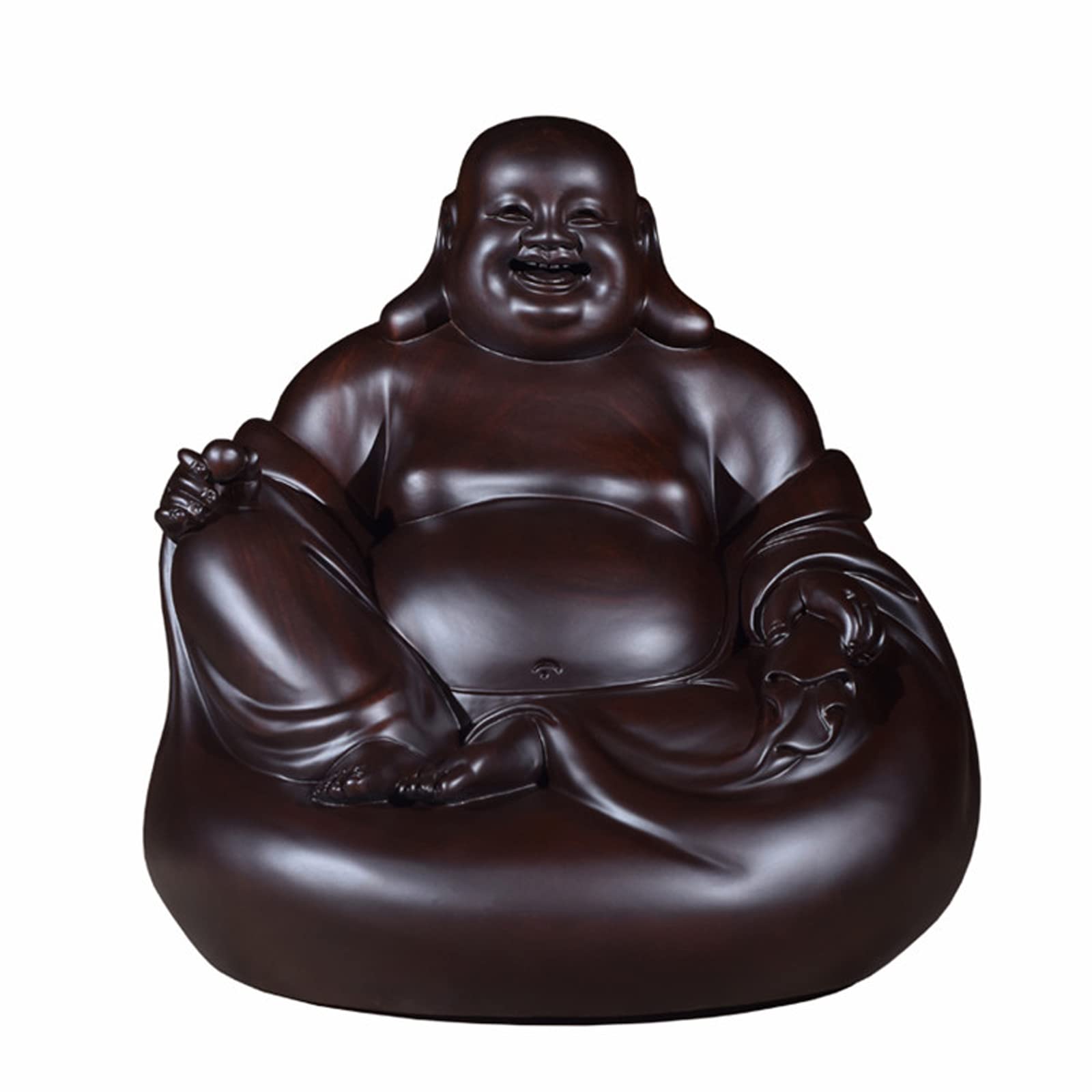 Amazon.co.jp: 七福神 布袋 様 布袋さんの置物 高級天然 黒檀 仏像
