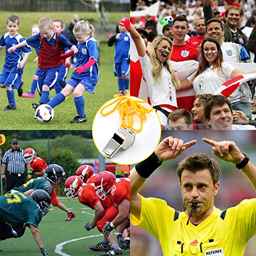 50 silbatos deportivos con cordón de acero inoxidable miniatura 5