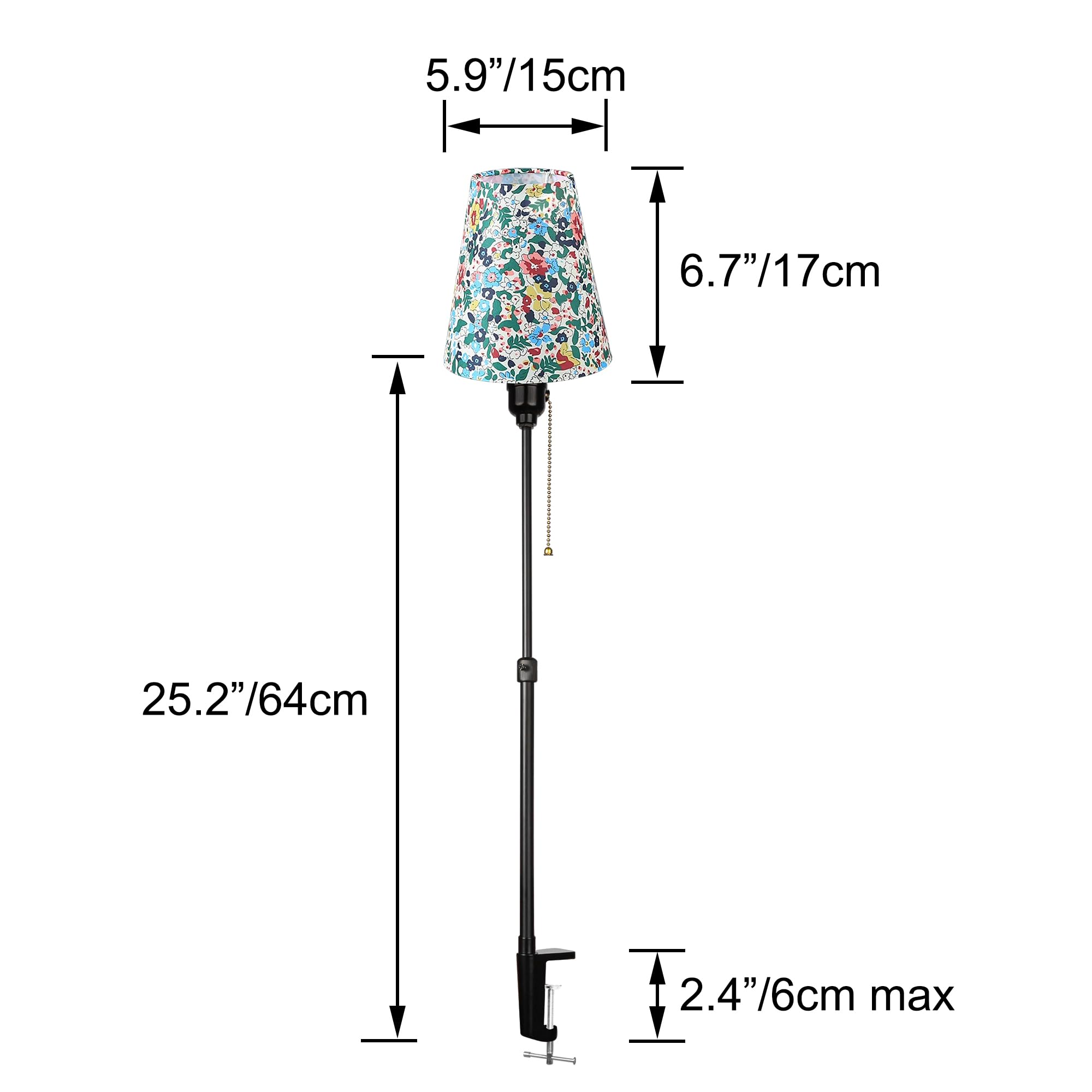 Modern Klemmleuchte,1 Packung Leselampe mit 2,5 m Kabel, Dimmbar Nachttischlampe,Augenpflege Schreibtischlampe für Heimgebrauch Büro, E27 Lampenhalterung - DZ0375H