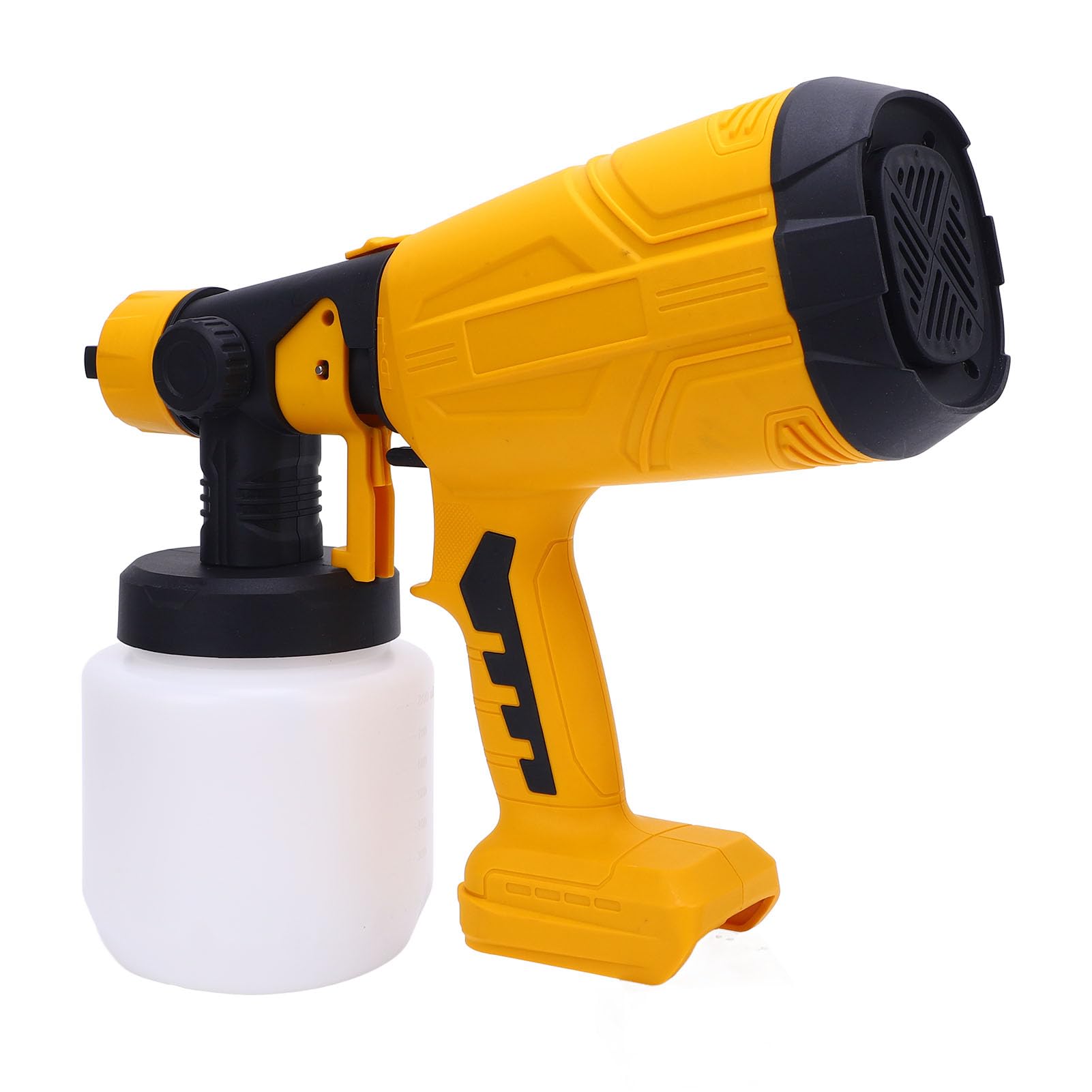 Topiky Bezprzewodowy Pistolet Natryskowy o Mocy 200 W, Elektryczny Pistolet Natryskowy o Pojemności 800 Ml z Silnikiem Bezszczotkowym, 4 Dysze i 3 Wzory Natryskiwania, Zasilany Akumulatorowo do