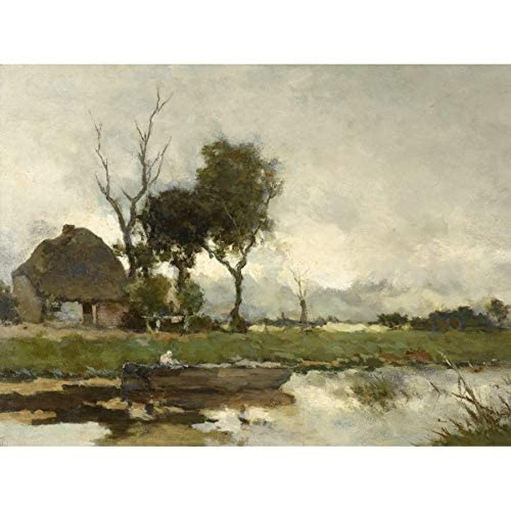 Artery8 Weissenbruch Autumn Landscape Cottage Painting Unframed Wall Art Print Poster Home Decor Premium