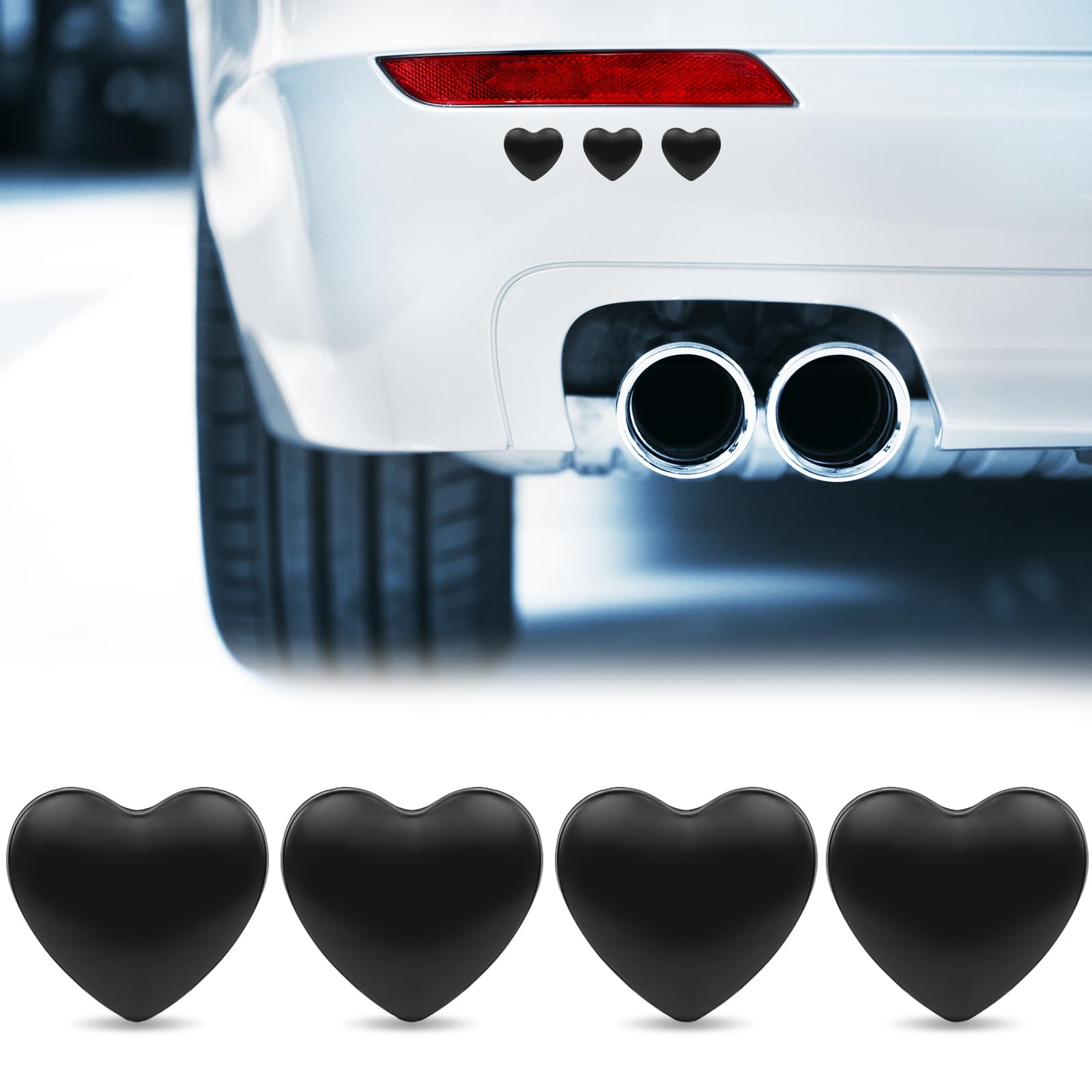 Amazon.com - YGMONER Heart Shaped Emblem Metal Sticker 4