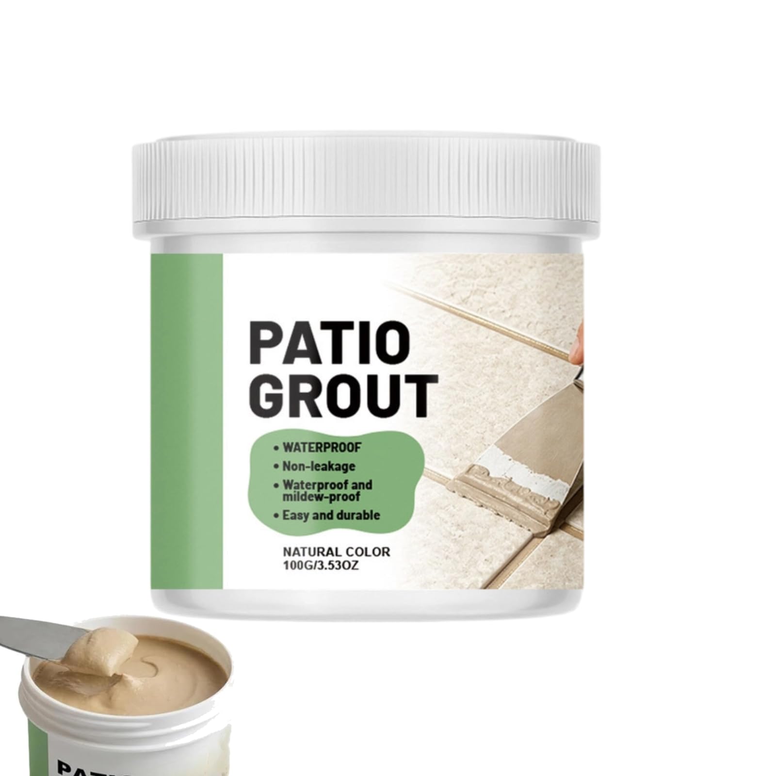 Waterproof Patio Grout Filler, Patio Grouting Brush in, Waterproof Tile Grout Filler, Brush in Patio Grout for Paving Patios & Block Pavin, Self Setting All Weather Application, Ready Mixed (1PC)