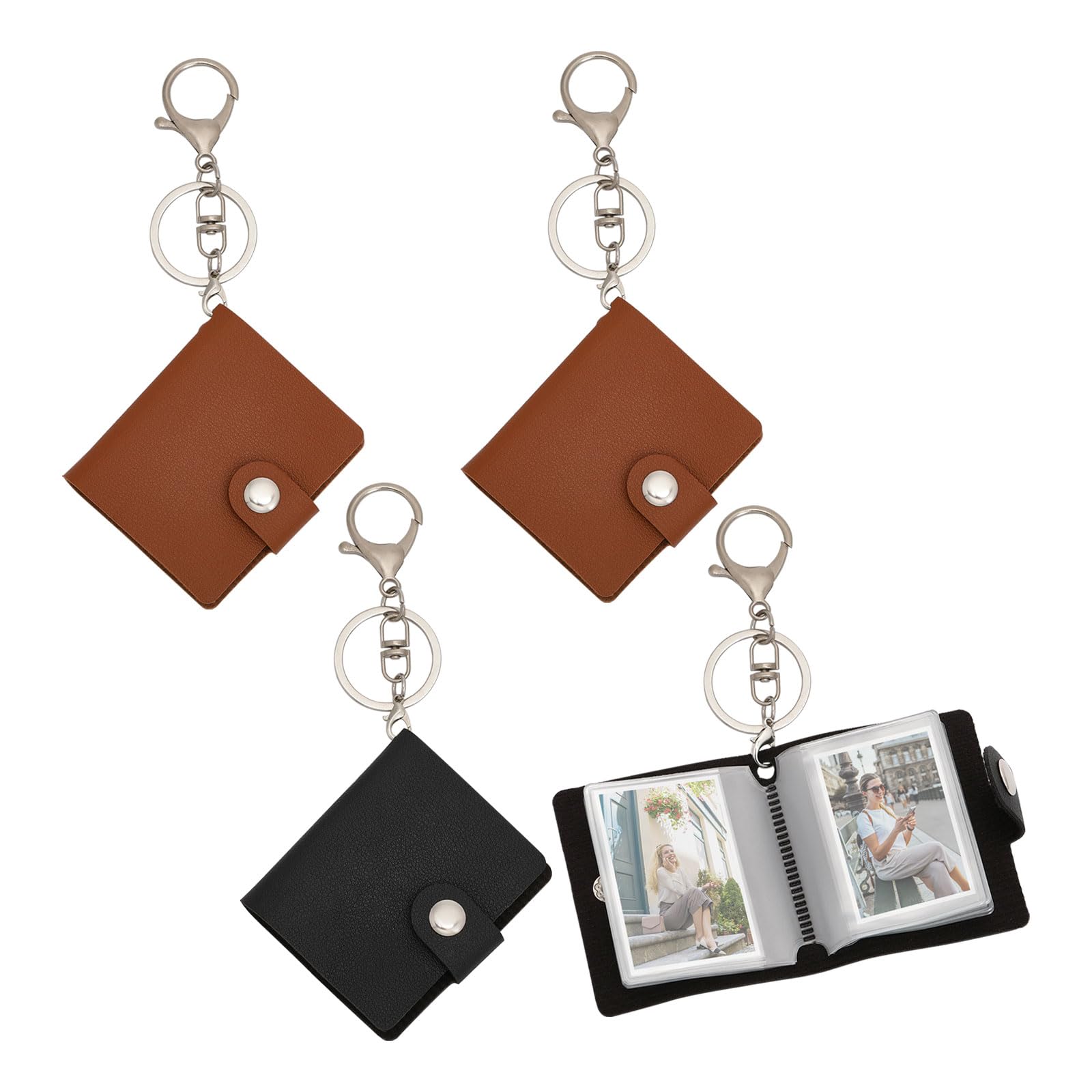 Mini album photo 5,1 cm pendentif rétro pour souvenirs de famille et amis en acier inoxydable