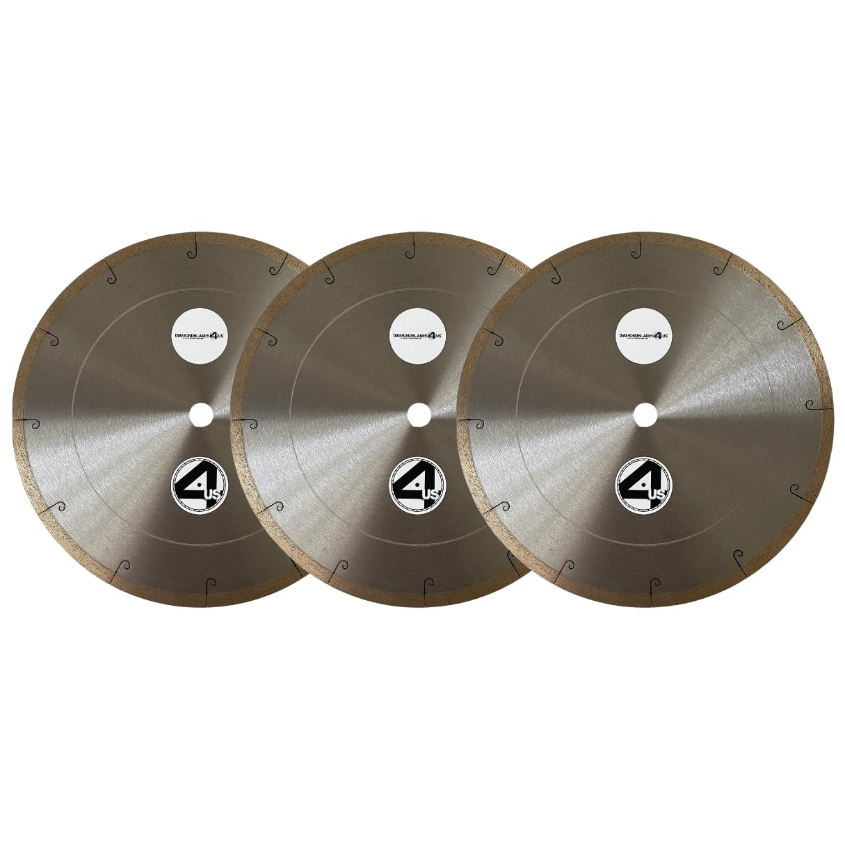Pack of 3-10" J-Slot Premium Plus Diamond Saw Blade for Ceramic Porcelain Tile Glass Tile Marble Tile