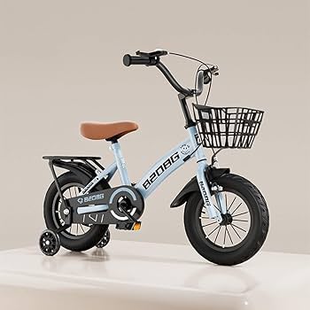 a.n.d TRIC 幼児用自転車 グレー 後部バスケット付き BRIDGESTONE 自転車 チャイルドシート 後 ダークグレー ブルー