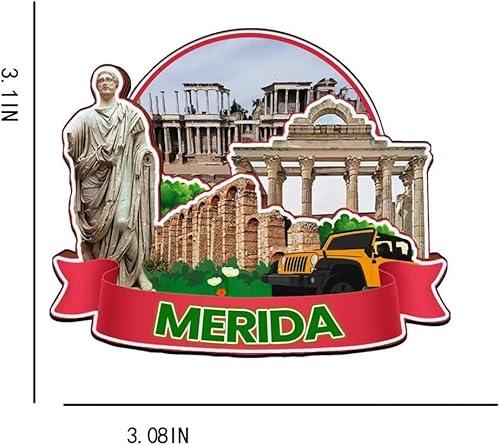 Miniatura 3 de Mérida Extremadura - Imán de madera para nevera, diseño de España, 3764, monumentos en 3D, para viajes, coleccionables, recuerdos, decoración hecha