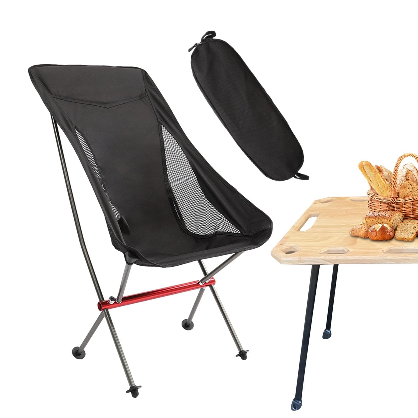 Klappbare Campingstühle für Erwachsene - Leichter Campingstuhl - Kompakter Stuhl für Erwachsene, Bleacher Stühle mit Rücken und Kissen, Stadionsitzkissen, Schnelle Demontage für Parks, Rasen, Picknick