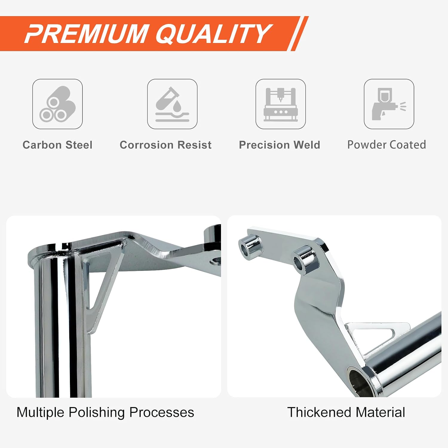 Passenger Peg Crash Bar Frame Slider Rear Highway Engine Guard for Harley Softail 2018-up Street Bob Heritage Low Rider Sport Glide Fat Bob (Chrome)