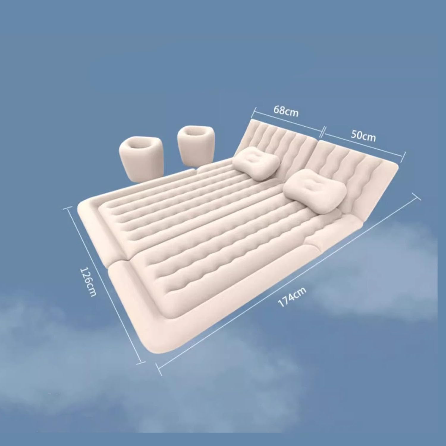 Voiture Matelas Gonflable,pour Citroen DS4 DS 4 Portable épais Gonflable Matelas Pneumatique Matelas Autogonflant Lit Camping en Plein,B