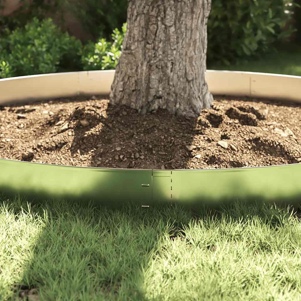 Lot de 20 bordures de pelouse flexibles en acier galvanisé - 100 x 14 cm - Bordure de parterre pour le jardin
