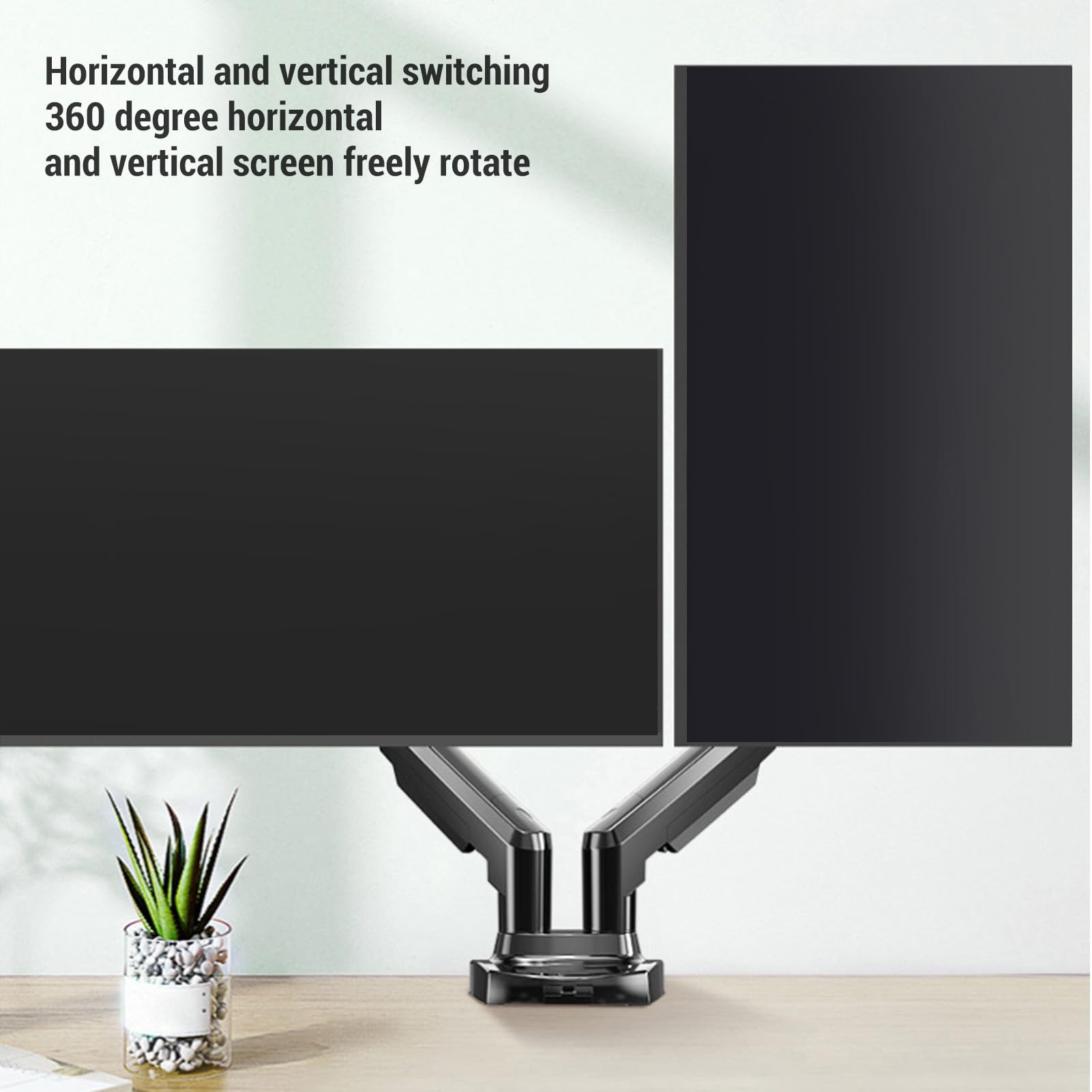 XUMIUZIY Supporto Doppio per Monitor con Bracci Regolabili per Schermi