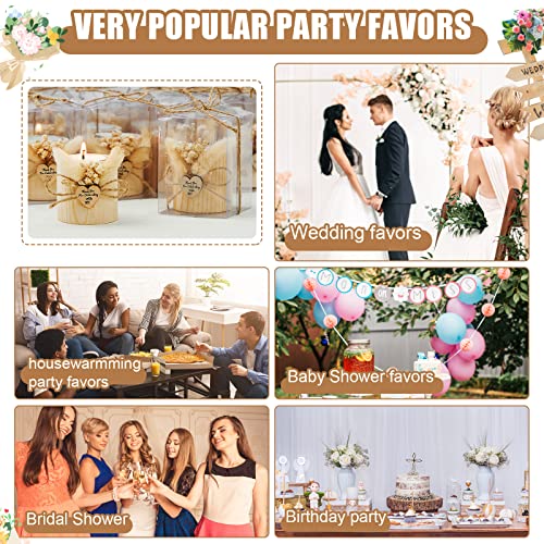 50 Packs Rustic Wedding Favor Candle Holders Bridal Shower Favors Candles Wedding Party Favors Wedding Wooden Candle Gifts Wedding Souvenirs For Guest Romantic Gifts Wedding Decorations (Light Brown) #TOP5