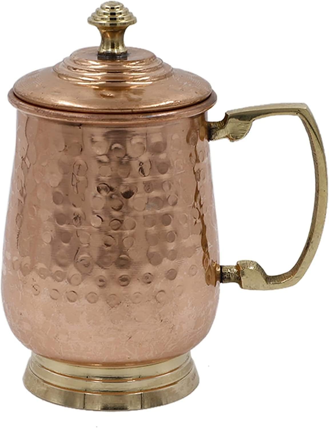 PARIJAT HANDICRAFT Hammered Copper Moscow Mule Beer Mug Cup, Barware for Parties