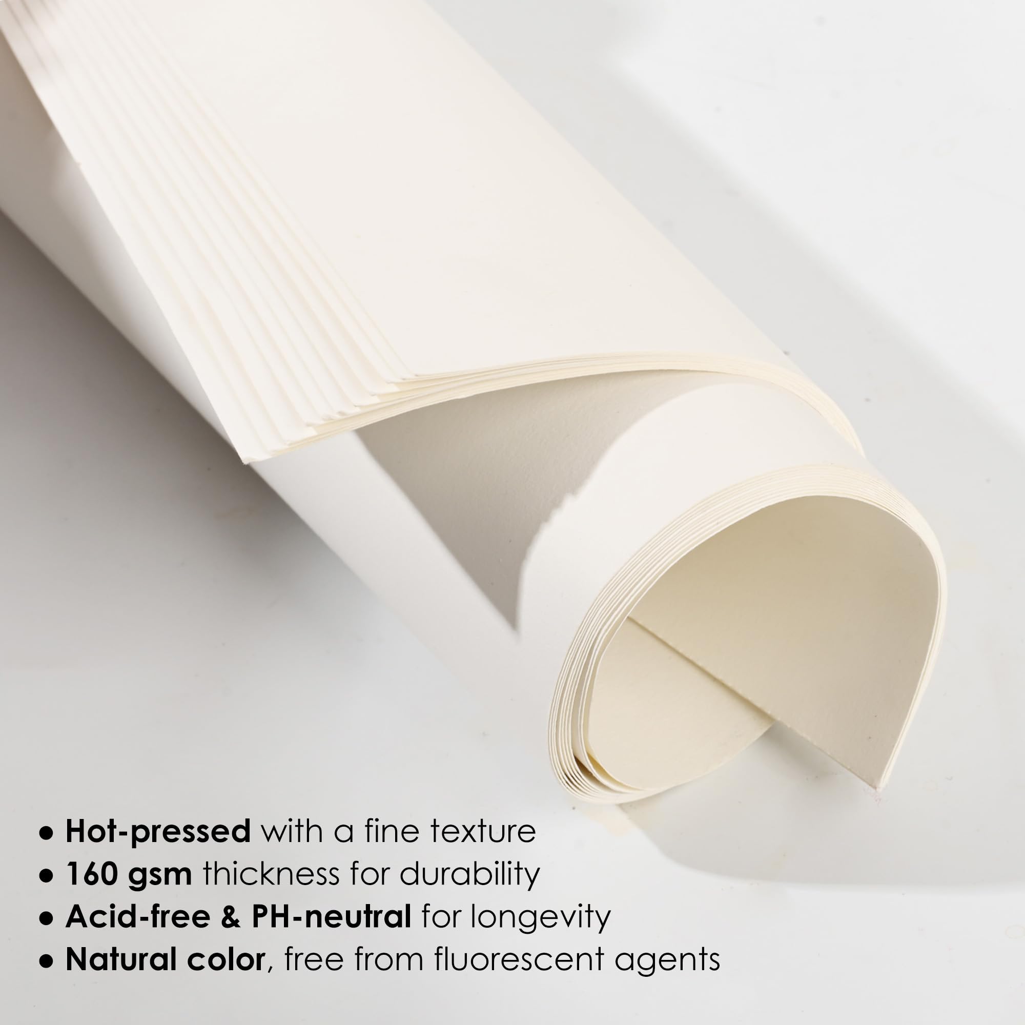 Fingraspuro Blocco da disegno, 160 g/m², 22,5 x 30,5 cm, 100 fogli con rilegatura a spirale, copertina rigida a caldo, per disegno e supporti misti