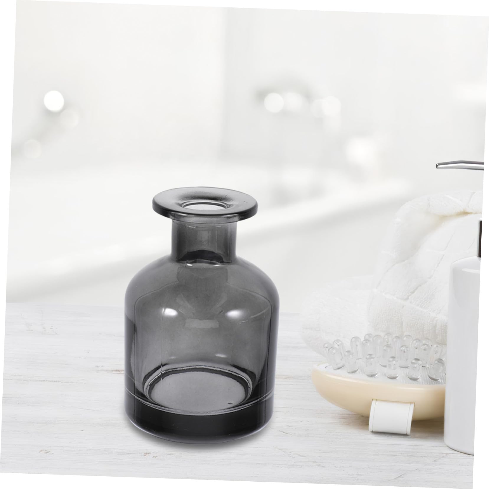 6 Pezzi Bottiglie Diffusore in Vetro Grigio Blu per Profumatore Ambienti Portatile e Ricaricabile Contenitori Vuoti per Essenziali con Superficie Liscia Facile per Casa e Auto