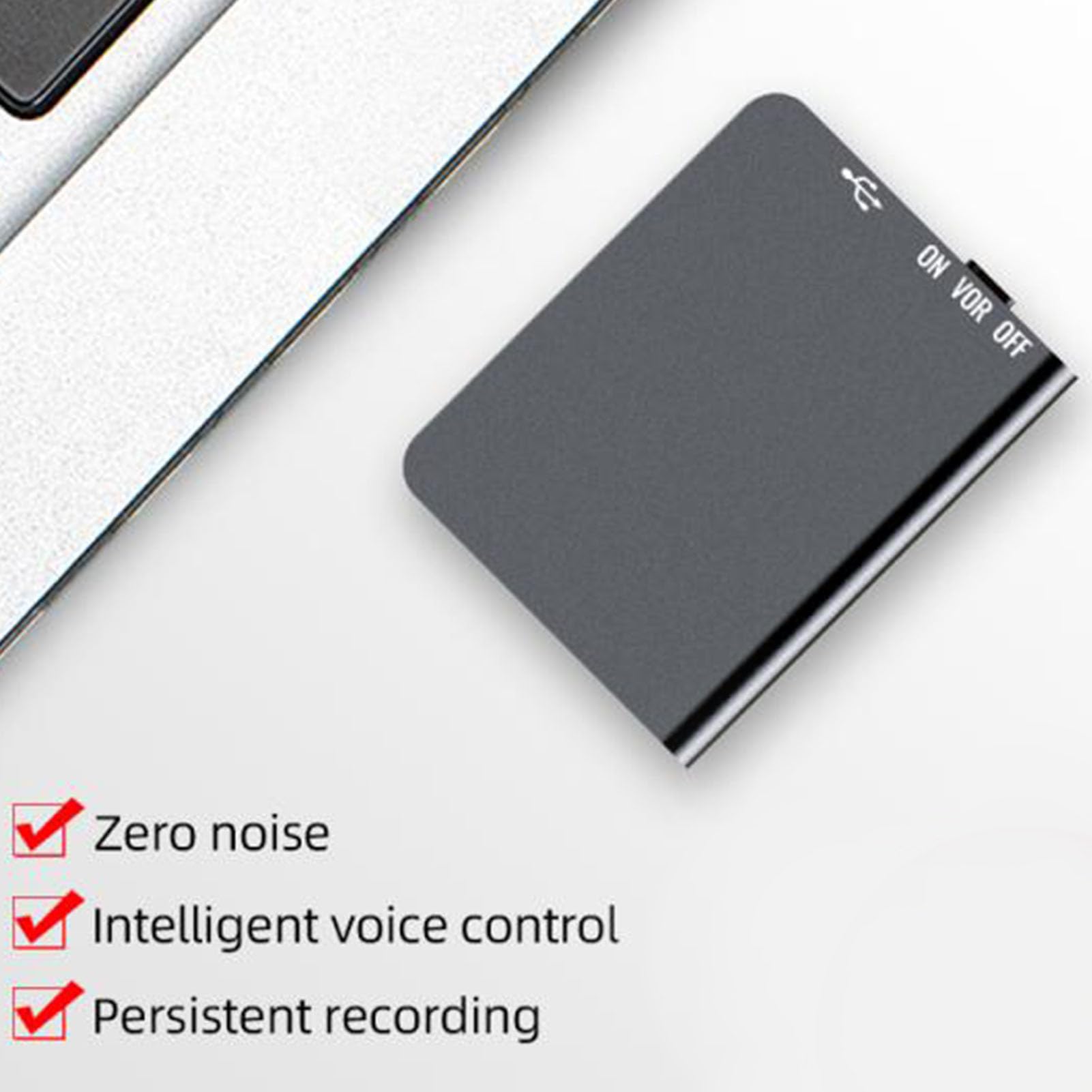 Grabadora de Voz, Reducción de Ruido HD Grabadora Activada por Sonido de Espera Ultralarga con Reproductor MP3 HiFi, para Conferencias, Reuniones, Entrevistas (32GB)