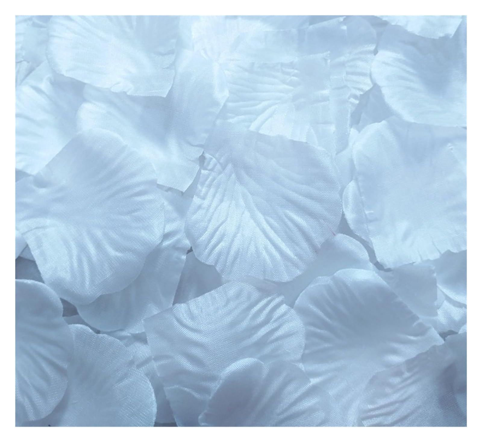 Künstliche Rosenblätter, 1000 Stück, Seidenrosenblätter, Hochzeits-Tischkonfetti | Künstliche Blumen für Brautparty, Vase, Dekoration und romantische Feiern (weiß)