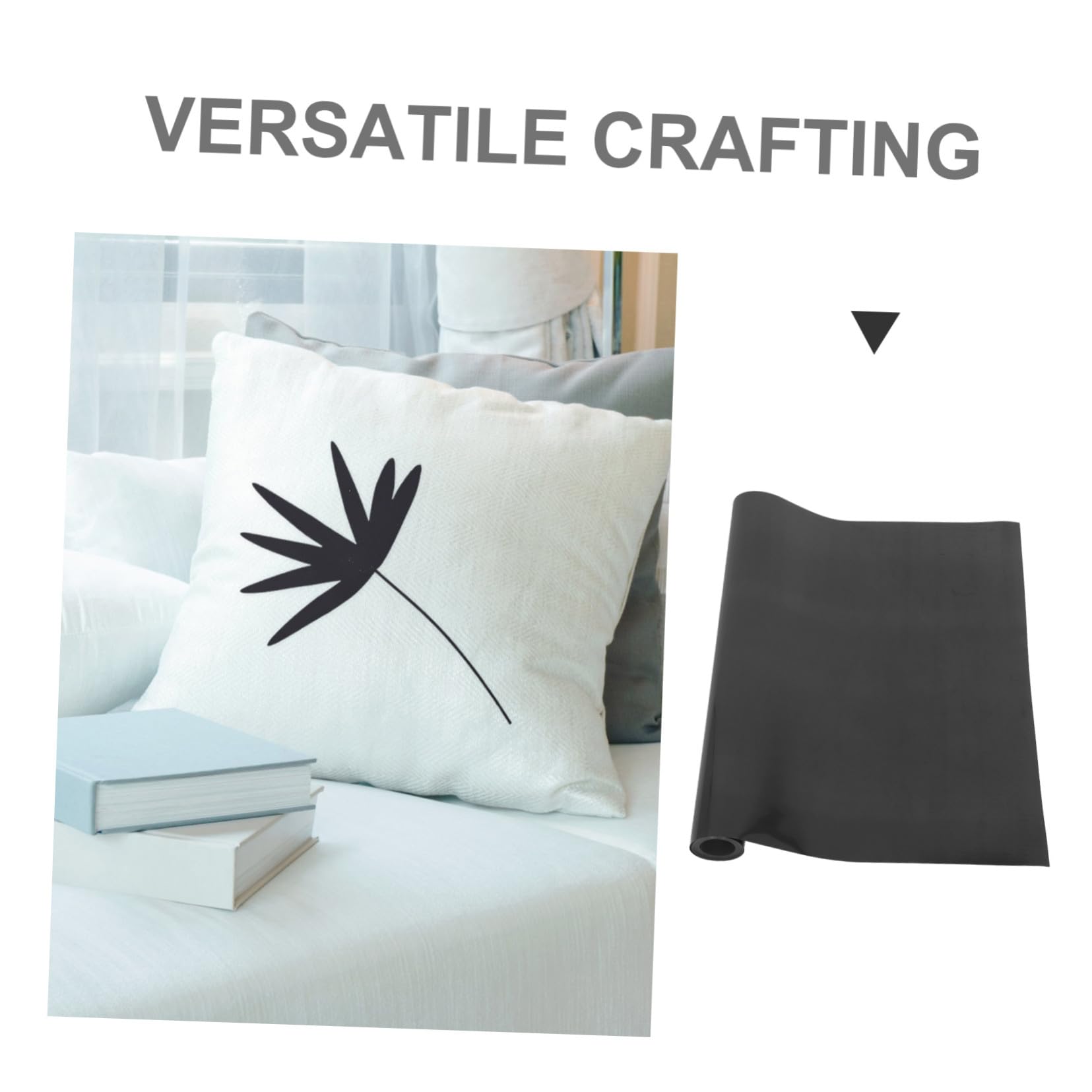 Homoyoyo 6m Schwarze Transferfolie Matte und Selbstklebend zum Aufbügeln Textilien Wie T-Shirts und Taschen Geeignet für DIY-projekte und Kreative Gestaltung Stoffen