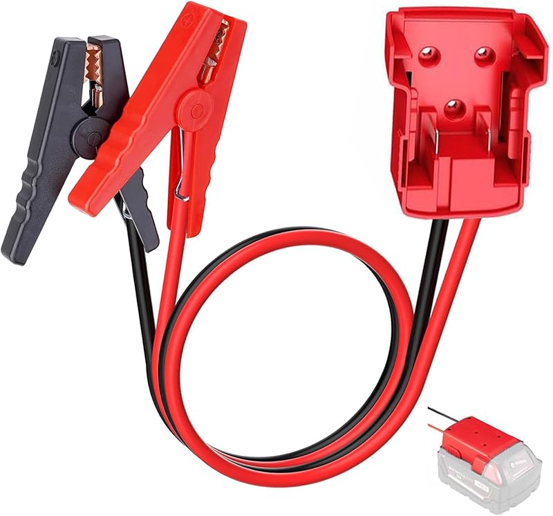 Cabos de transferência de bateria Fgo-togo com adaptador para Milwaukee M18 18 V, 8 AWG, 60,96 cm – FGT-M18