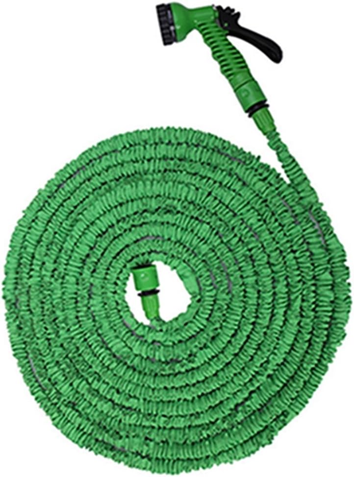 HLDIY 100FT Green Expandable Hose Shrinking Magic Flexable Garden Hose