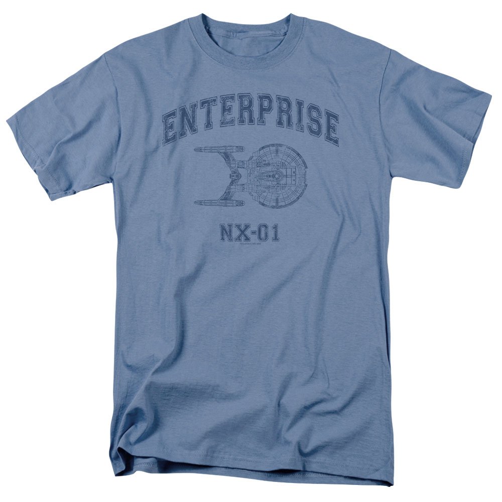 Popfunk Star Trek Enterprise Distressed Retro T Shirt & Stickers