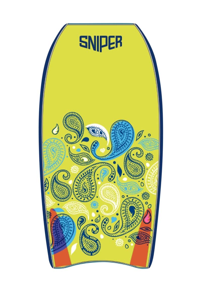 Sniper Bodyboard Girls Cashmeere PE - Tabla de bodyboard para mujer (36"), color azul y amarillo