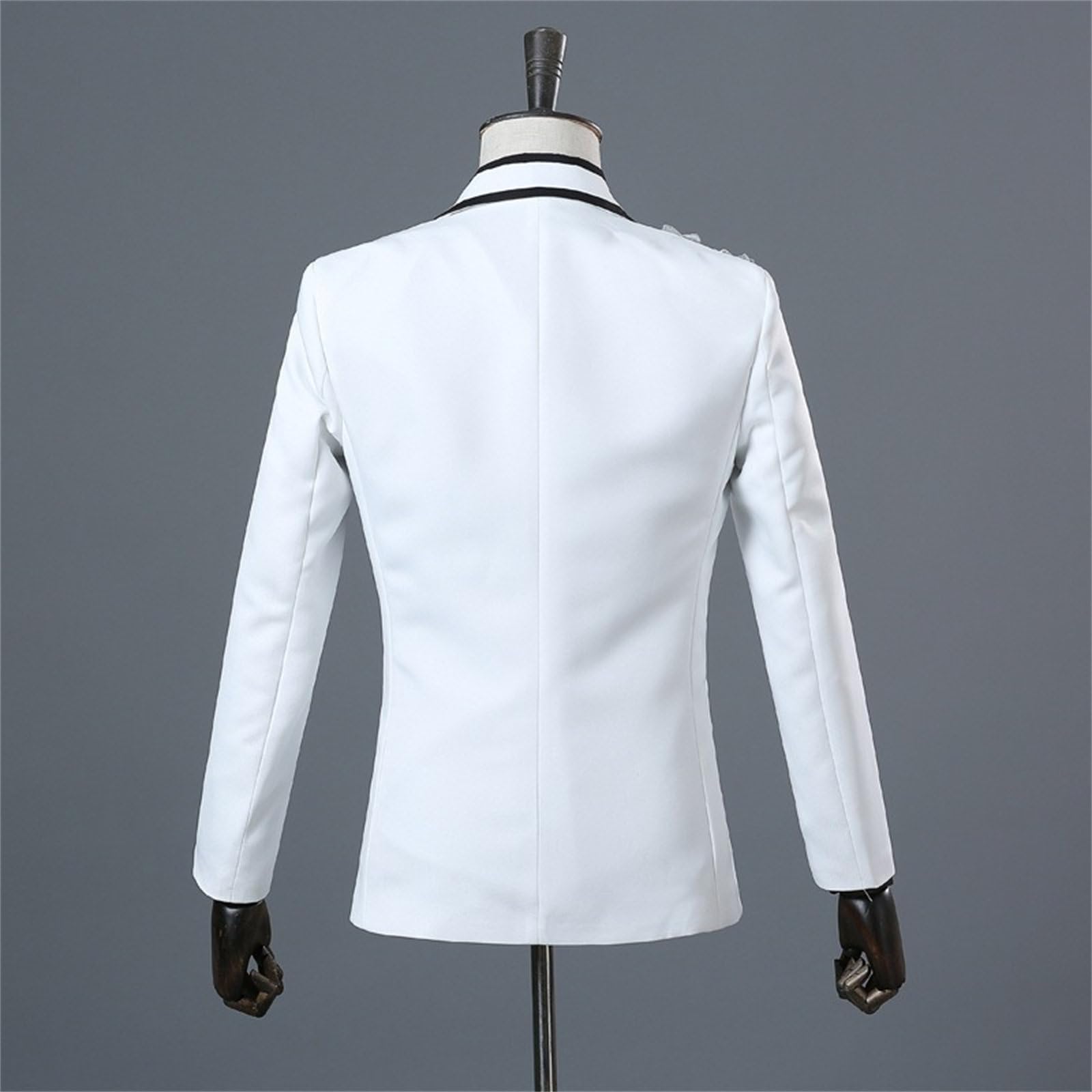 Costume brodé de luxe pour homme 2 pièces blazer veste pantalon mariage élégant imprimé