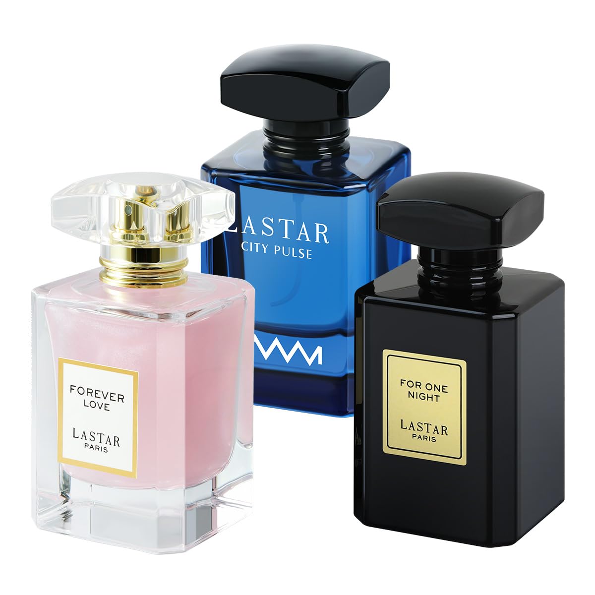 LASTAR Perfume de larga duración, aroma floral, tamaño de viaje, para hombres y mujeres, 55 ml x 3, perfecto para regalos de vacaciones, fiestas, día de San Valentín, día del padre, Navidad