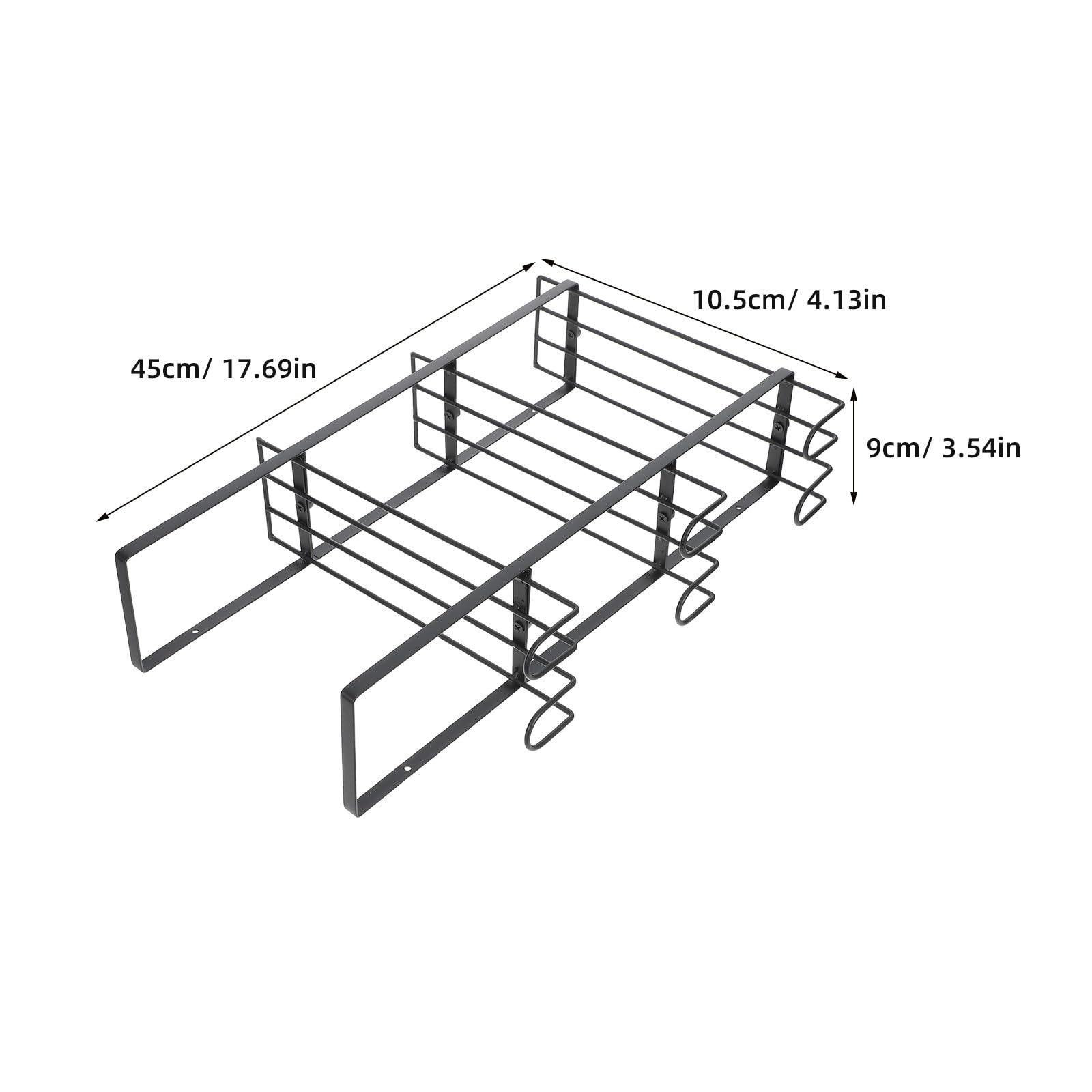 Lurrose Porta Guanti Struttura Tripla Nero Magnetico in Metallo da Parete e Robusto e Stabile, per Garage e Laboratorio per Garage Laboratorio