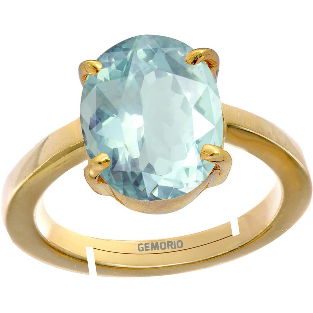 Aquamarine 3.9cts or 4.25ratti Stone Panchdhatu Adjustable Ring for Women Aquamarine 3.9cts or 4.25ratti Stone Panchdhatu Adjustable Ring for Women