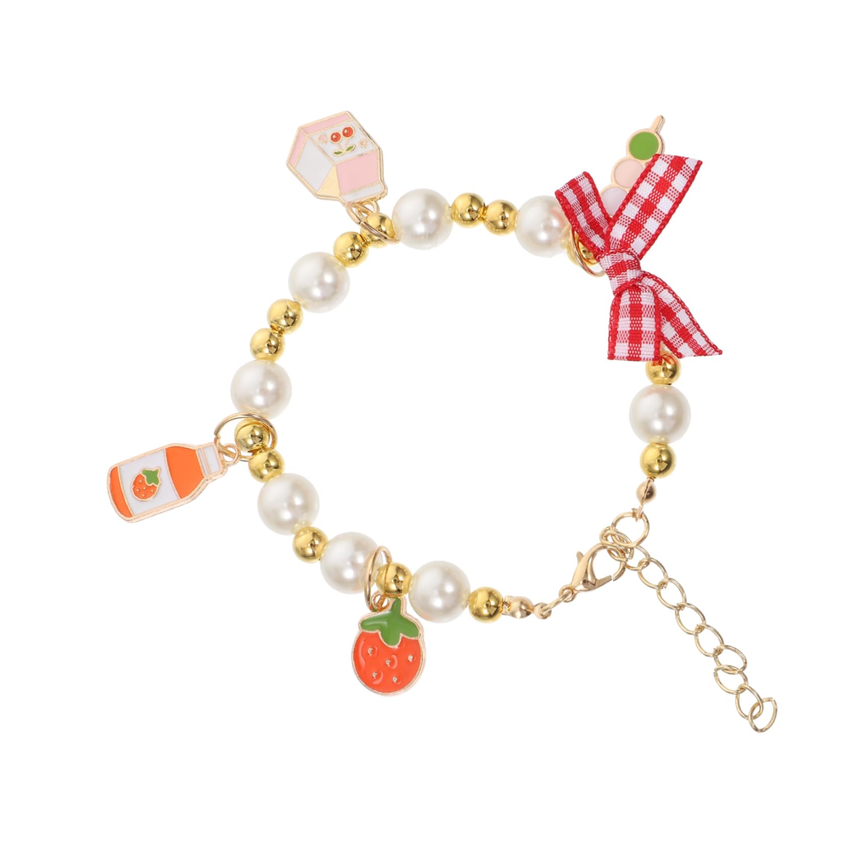 Garneck Fashionable Pet Necklace with Pearl and Cats Photo Prop for Pets Durable and Cloth Material Present for Parties and Special