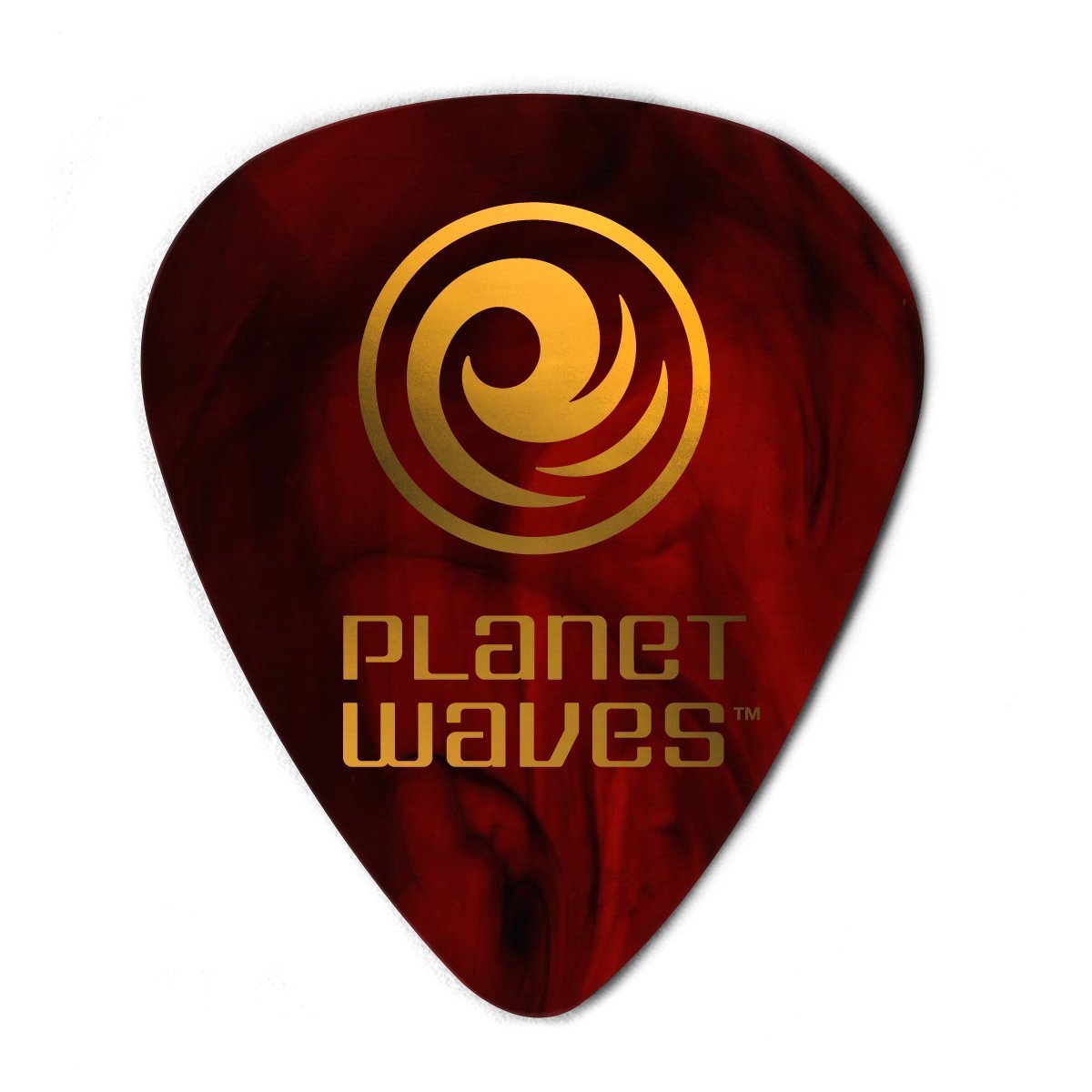 Planet Waves 1CSH6-100 Celluloid Gold Plektren (Celluloid, Gold, Rot, Bild, Standard, Heavy/Thick, 1 mm)