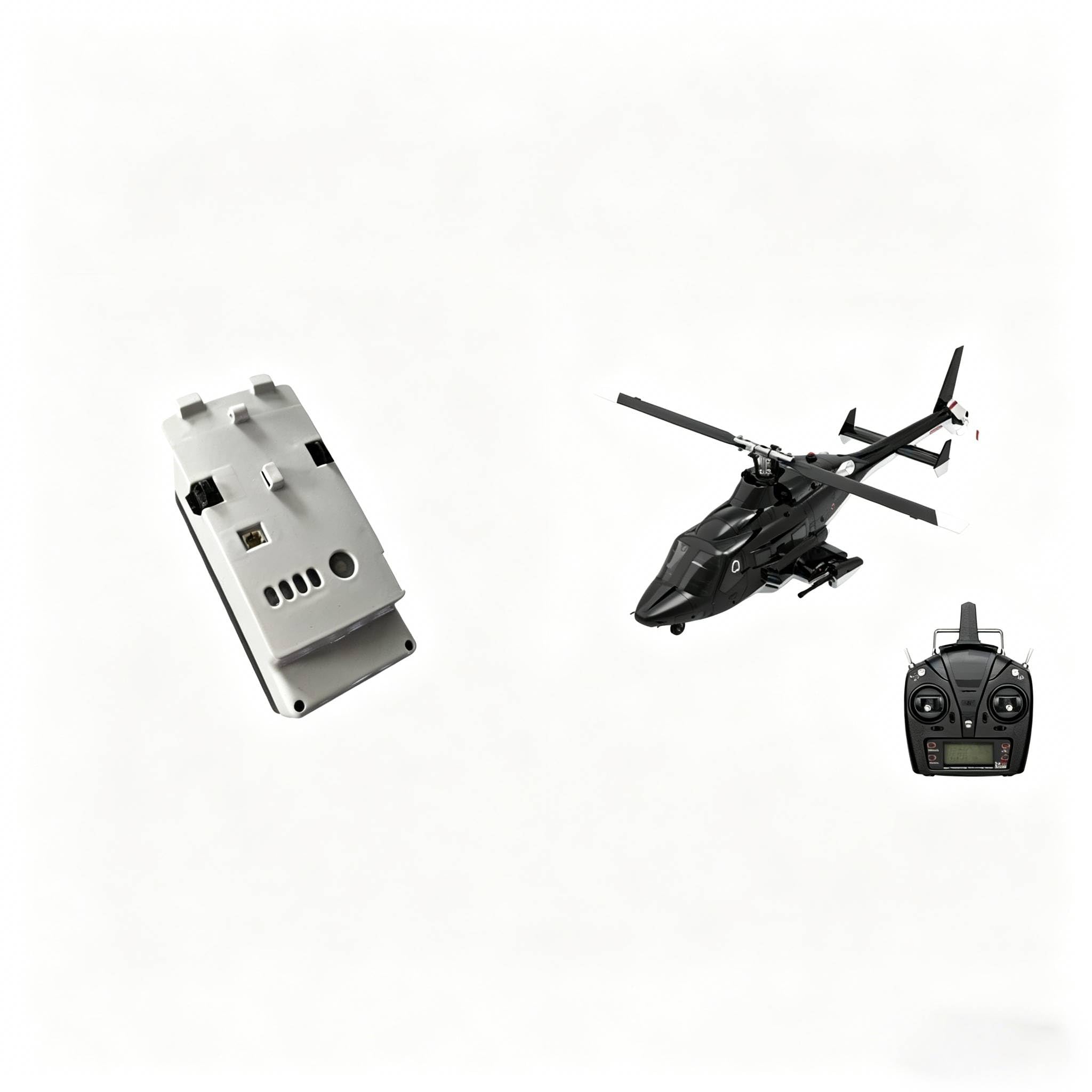 YUXIANG F02-V - Elicottero radiocomandato in scala 1:34, 2,4 GHz, 6 canali, senza rotore posteriore, resistente al vento, con illuminazione, motori brushless, stabilizzazione giroscopica