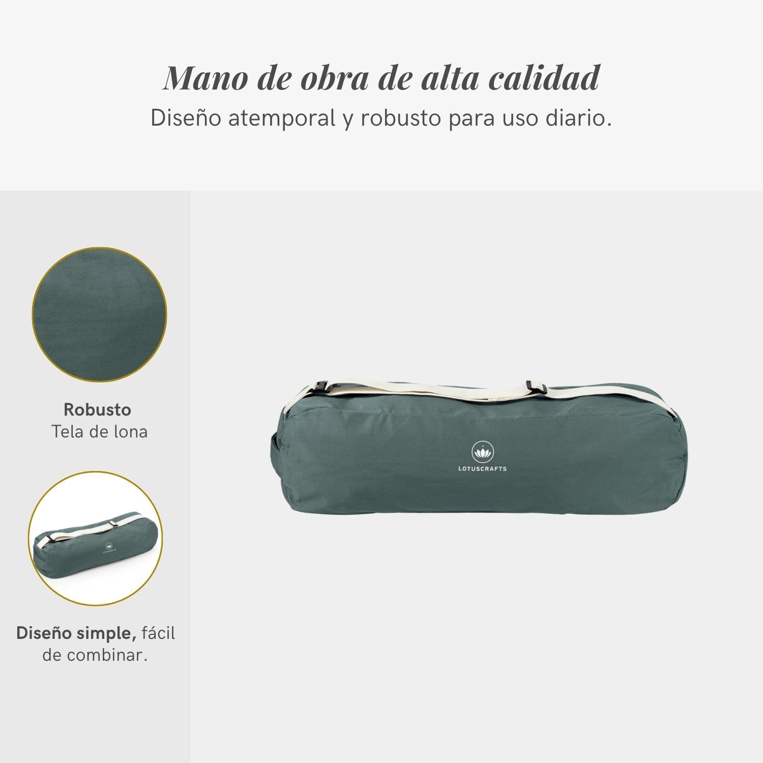 Lotuscrafts Bolsa Yoga para Esterilla PUNE - Justa y Ecológica - Funda Esterilla - Bolsa para Esterilla De Yoga y Accesorios