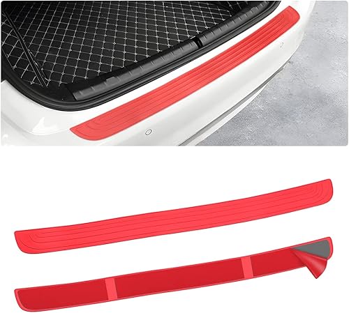 Miniatura 9 de Protector de parachoques trasero de automóvil, protector de goma antiarañazos para umbral de puerta de maletero, tira de protección antideslizante
