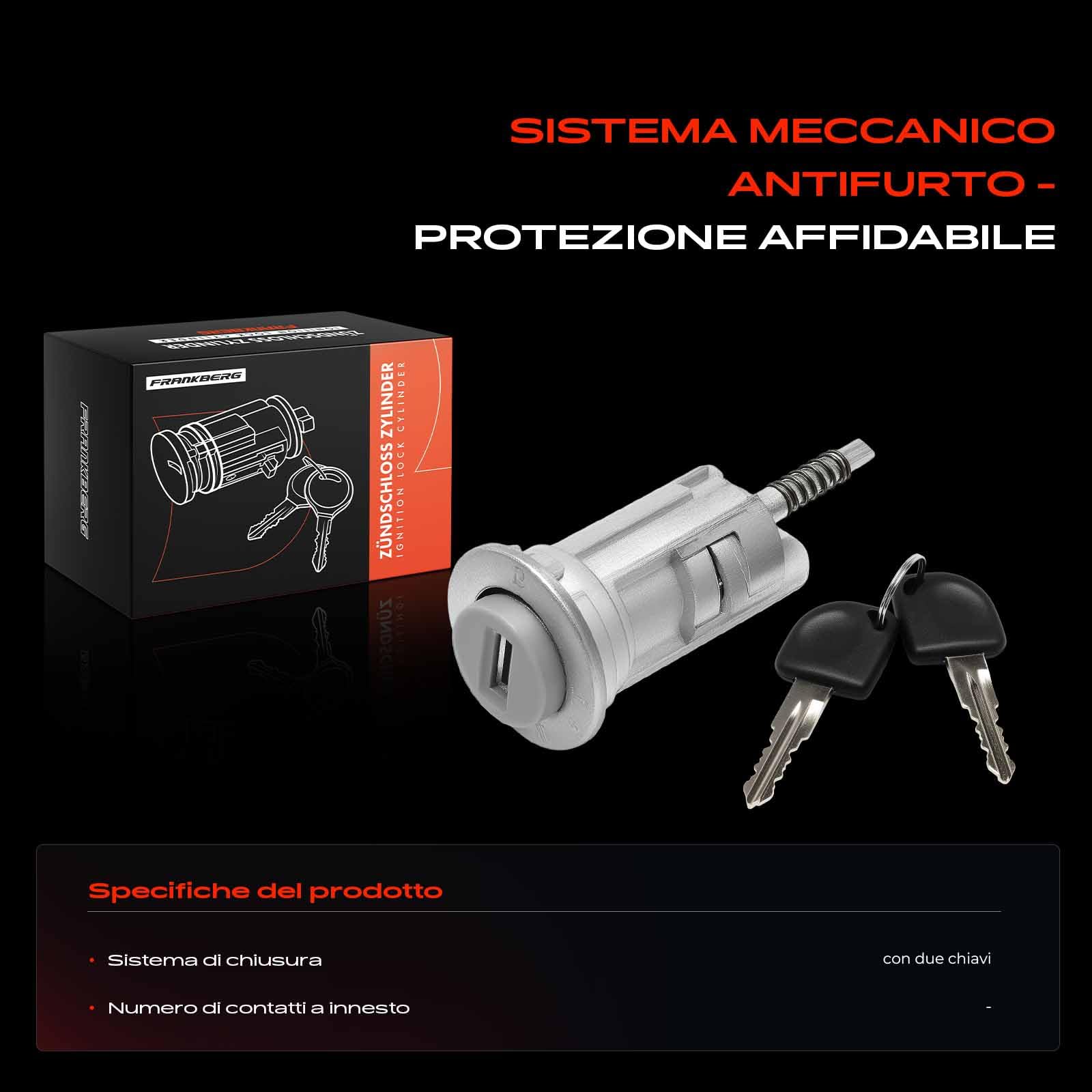 Frankberg Serratura di accensione Interruttore di accensione Con Chiave Compatibile con Spark M150 Matiz M100 M150 Replace# 96618614,93740017