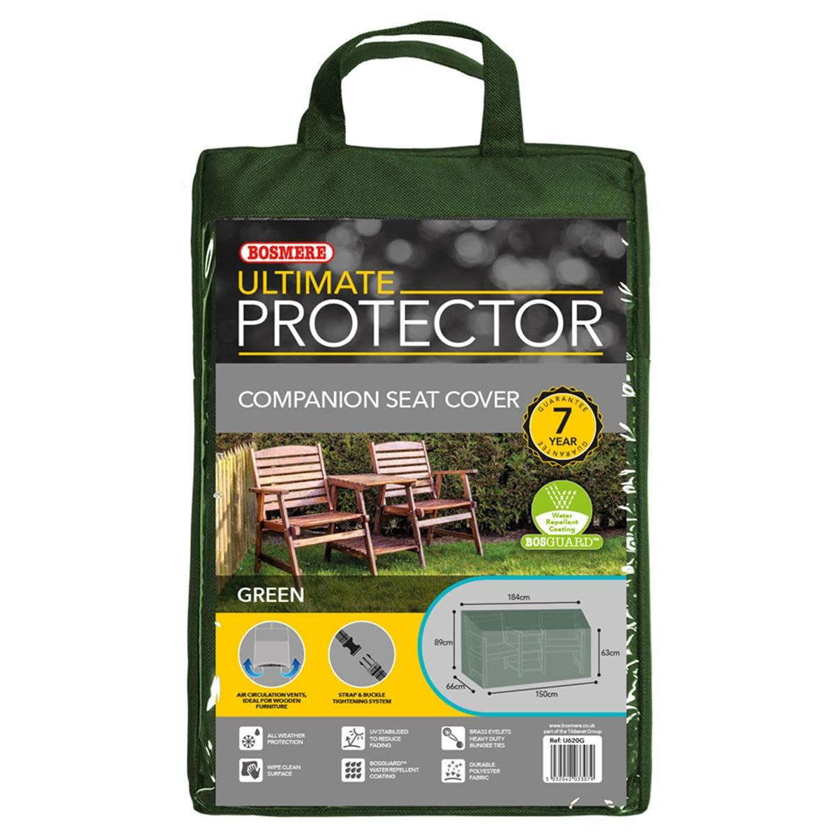 Bosmere Ultimate Protector Conversation Seat Cover 2 Seat Green U620G