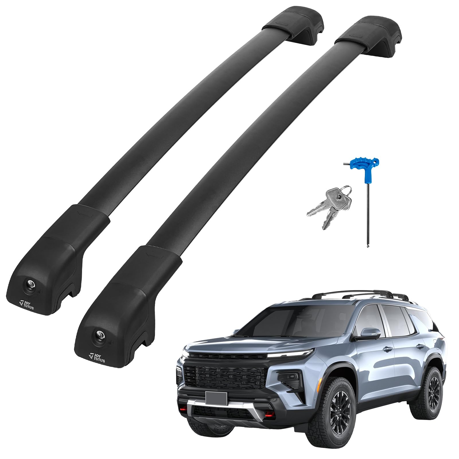 JOYTUTUS Roof Rack Cross Bars Compatible with Chevy Chevrolet Traverse