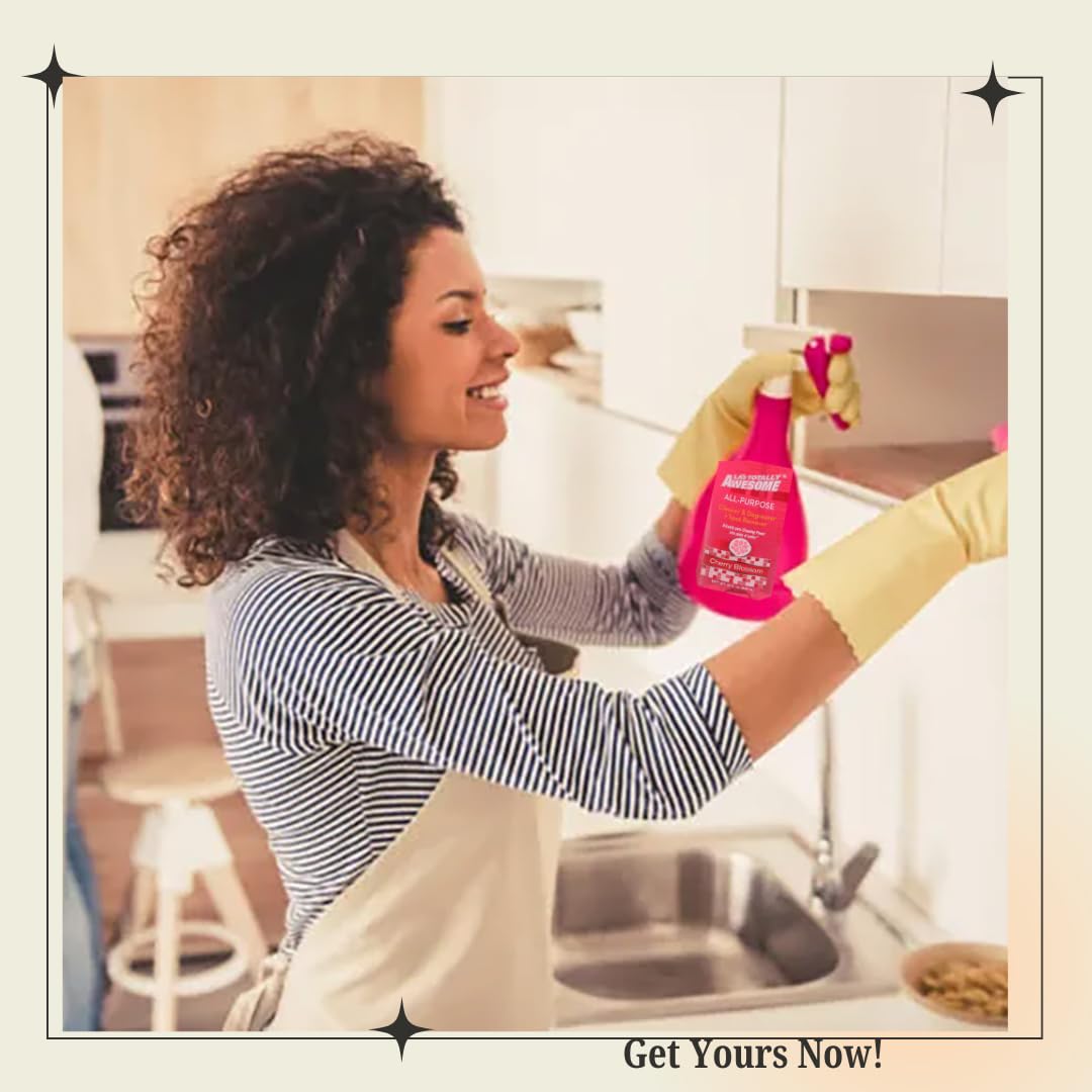 Generic Cleaning Bundle: Awesome Cherry Blossom All-Purpose Cleaner & Fresh Scent Bathroom Cleaner - Powerful Degreaser & Spot Remover 32 oz. Product Image 6