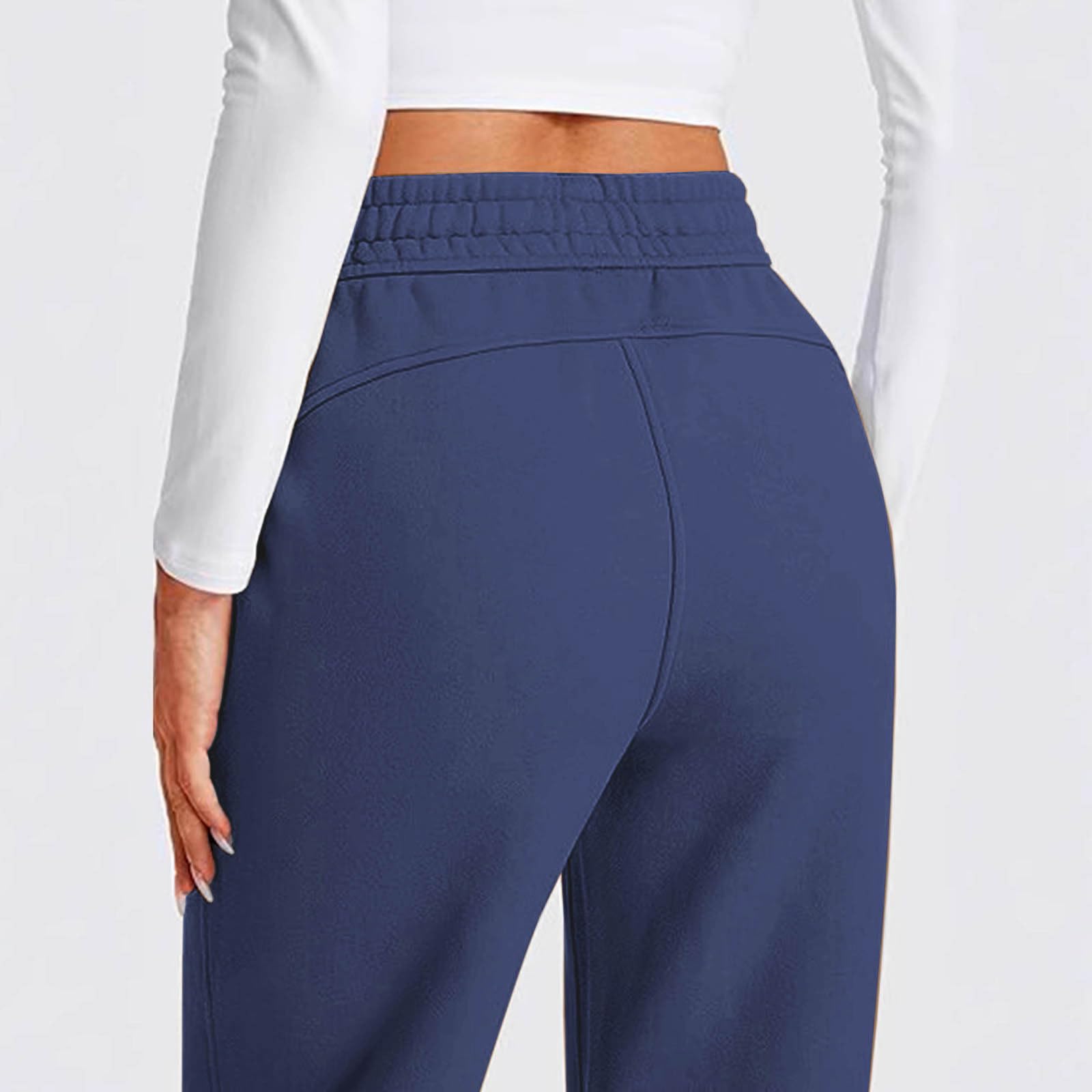 Pantalon Deporte Mujer,Pantalones Chandal Mujer Anchos Deporte Pantalones Anchos Mujer Rectas Trabajo Pantalones Elástico Cintura Alta Pantalones de Trabajo Suelto Cómodo Pantalones Jogger