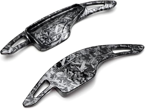 Miniatura 6 de iJDMTOY Extensiones de palanca de cambios de paleta más grandes de fibra Caron forjada compatibles con Chevrolet 2014-2019 C7 Corvette, Gen6 Camaro