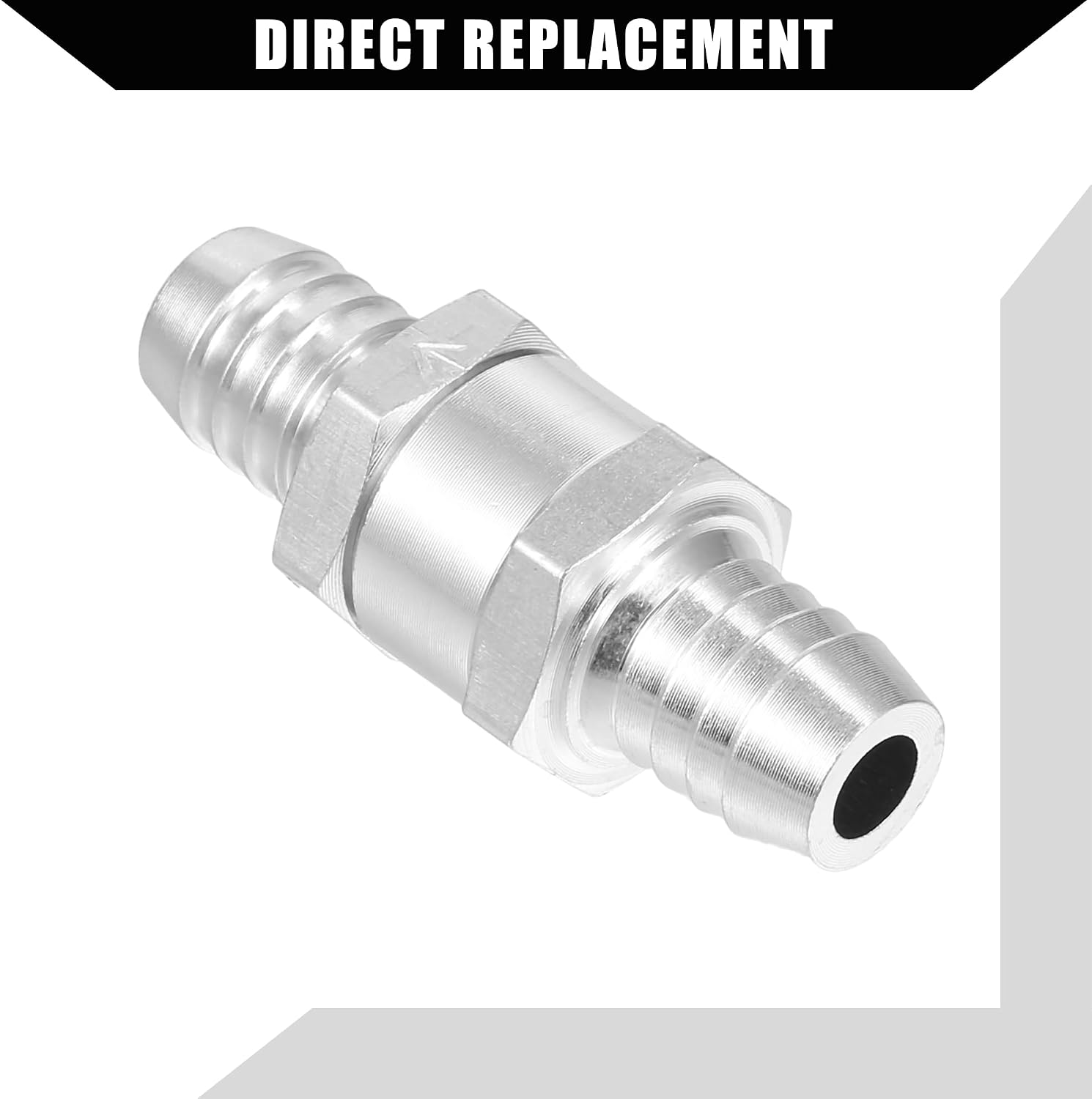Fuel Line Check Valve/Inner Non Return One Way Check Valve Fuel Petrol Gasoline Diesel for Fuel Systems/Durable Aluminum Alloy 5/8" 16mm OD / 1pcs